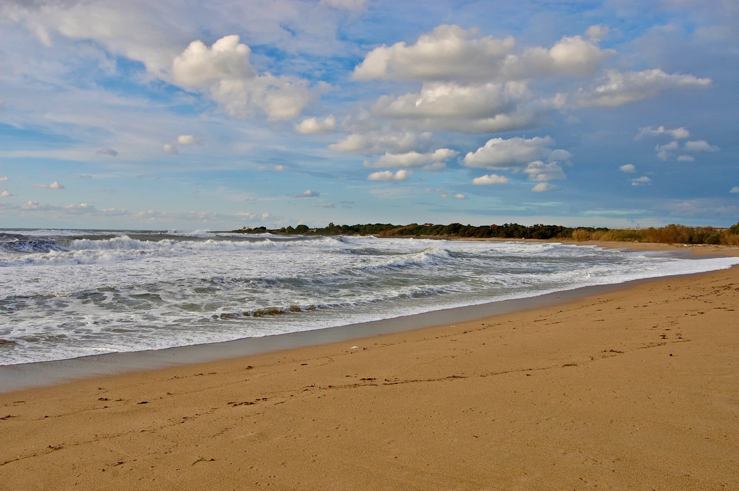 Aerial view of Lagouvardos beach