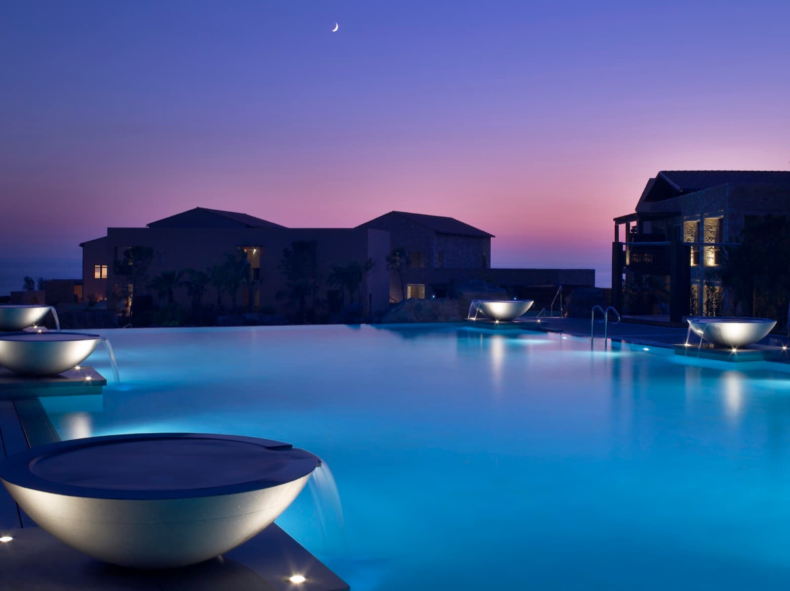 Westin pool at dusk