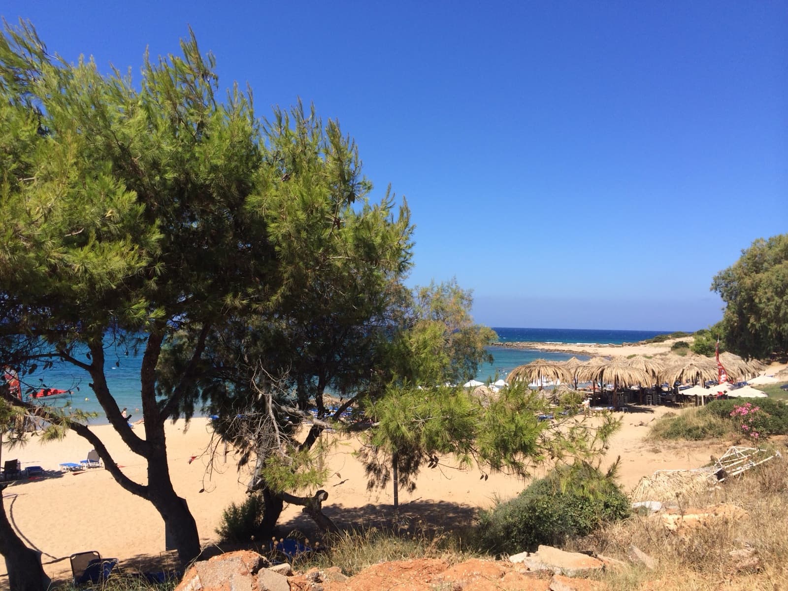 Sandy cove near Petrochori with turquoise water